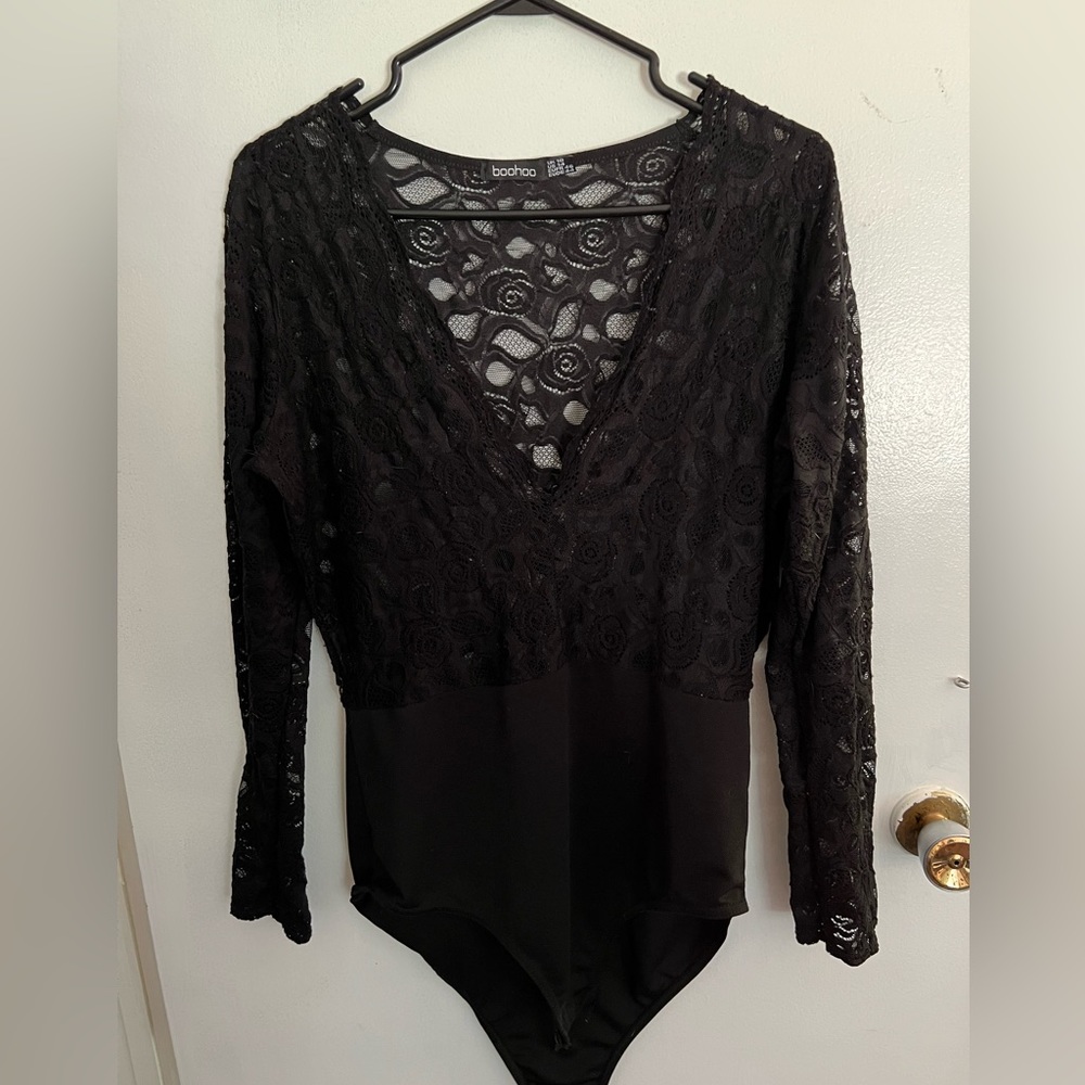 Black lace bodysuit